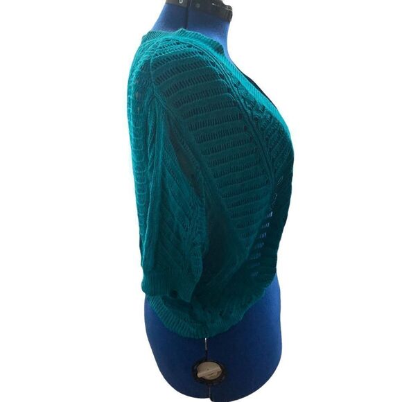 CATO, Women’s Green Open Front, Short Sleeve Shrug/ShortCardigan/Vest,Size 22-24 - Picture 4 of 9
